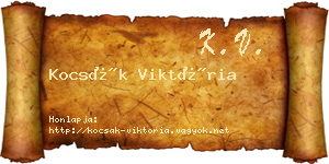 Kocsák Viktória névjegykártya