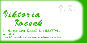 viktoria kocsak business card